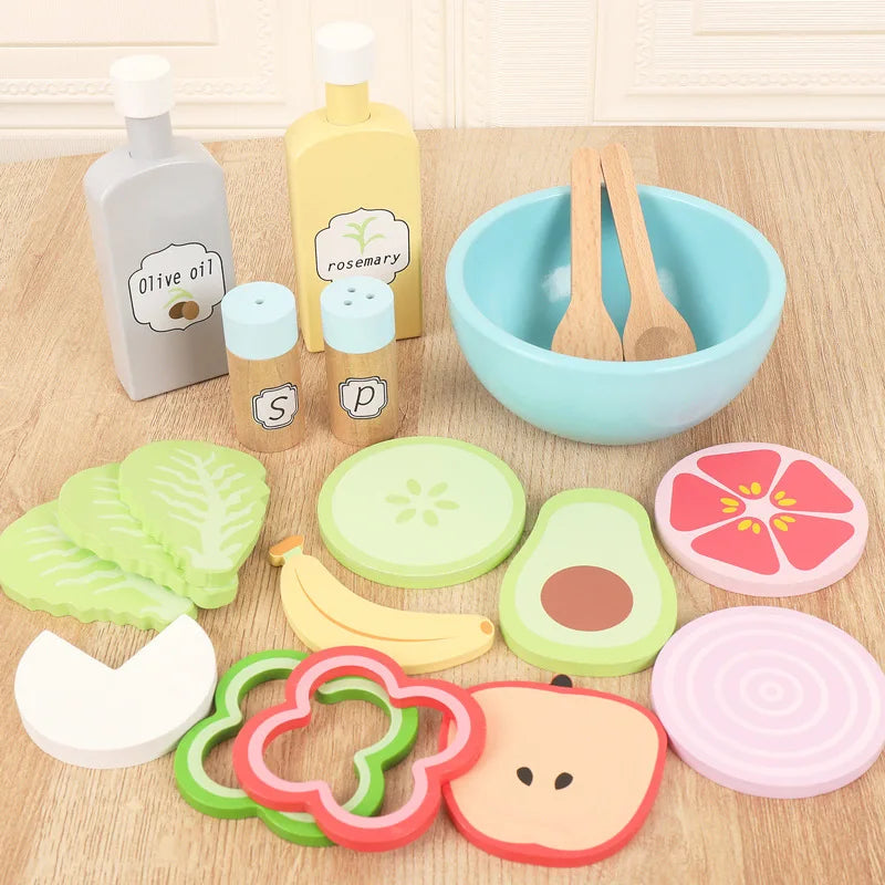 Wooden Pretend Play Food for Children Multivariant