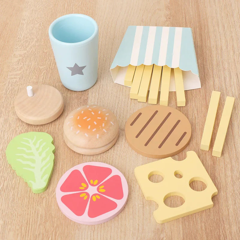 Wooden Pretend Play Food for Children Multivariant