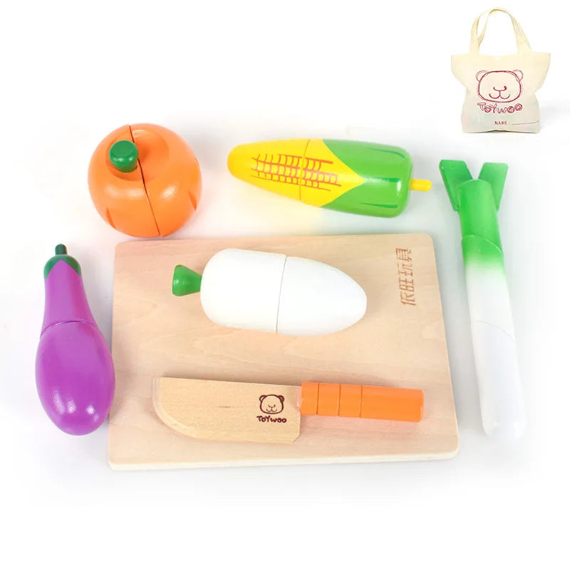 Wooden Pretend Play Food for Children Multivariant