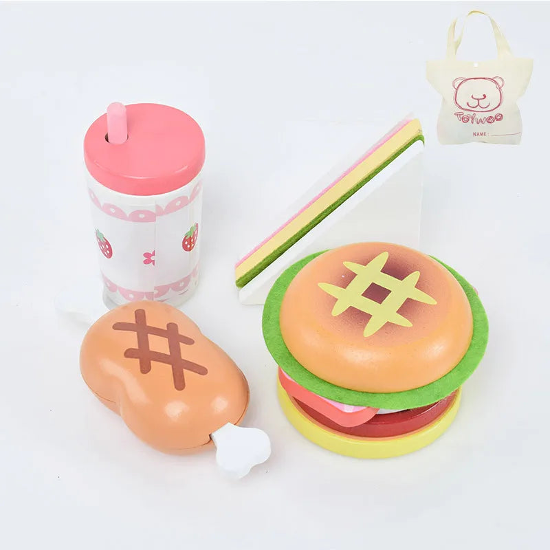 Wooden Pretend Play Food for Children Multivariant