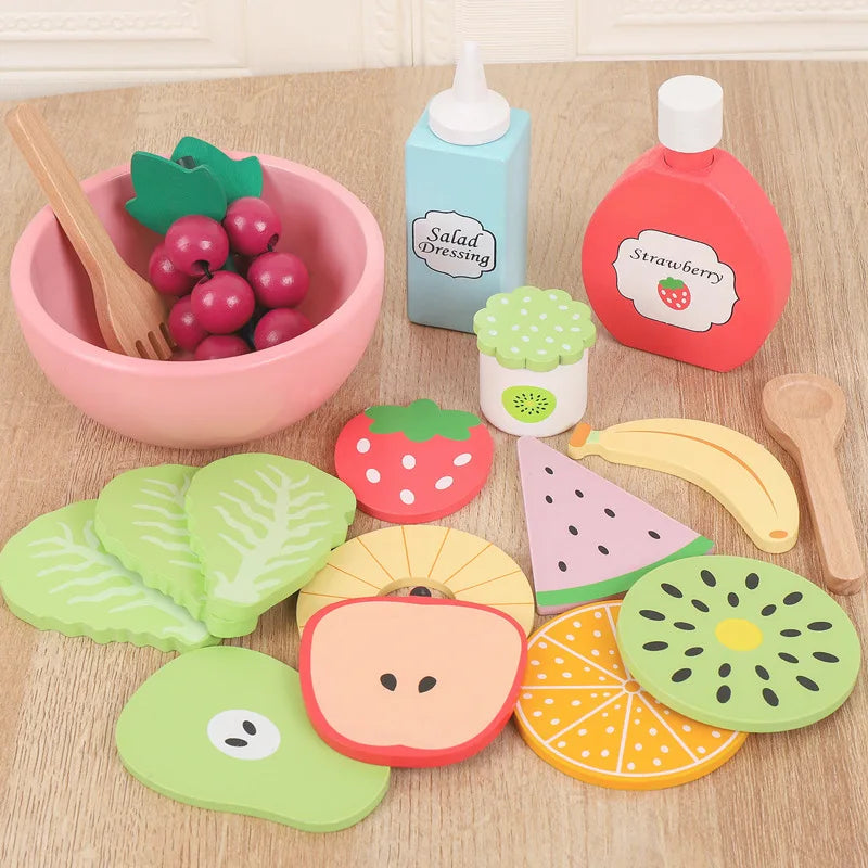 Wooden Pretend Play Food for Children Multivariant