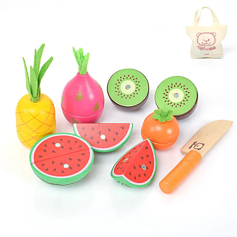 Wooden Pretend Play Food for Children Multivariant