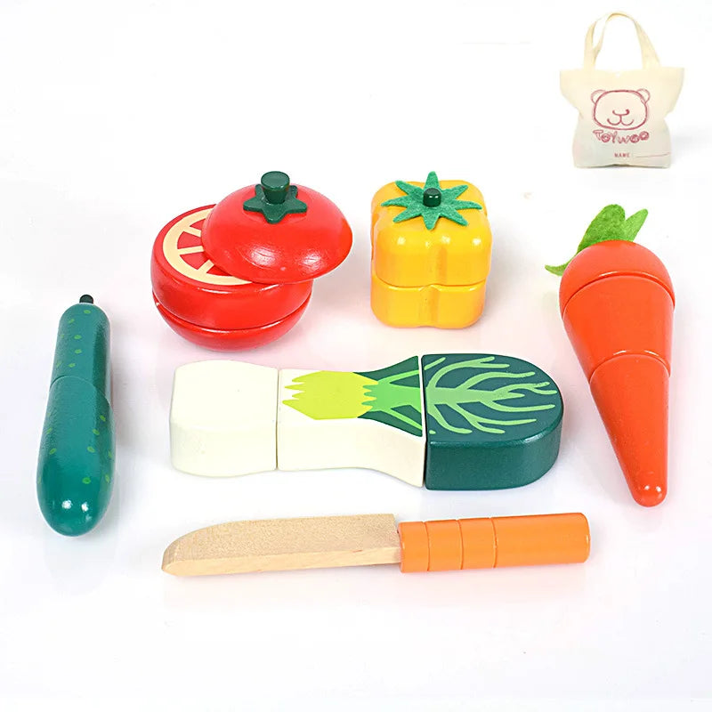 Wooden Pretend Play Food for Children Multivariant