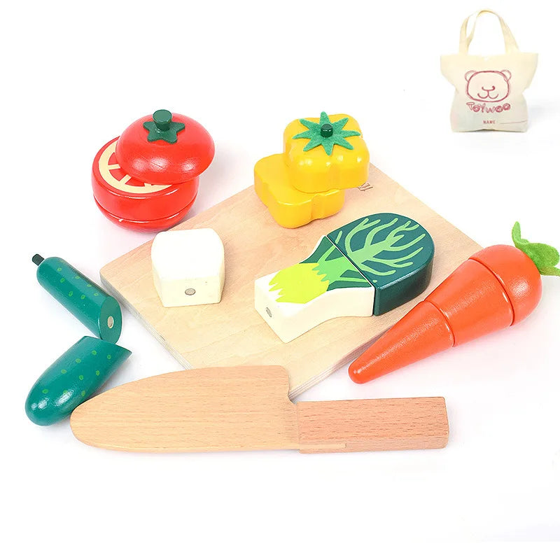 Wooden Pretend Play Food for Children Multivariant