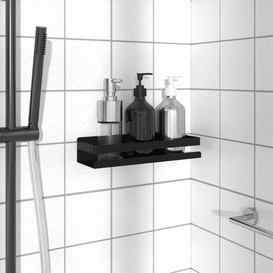 Shower Shelf Matt Black 11.8"x3.9"x2.4" Brushed 304 Stainless Steel