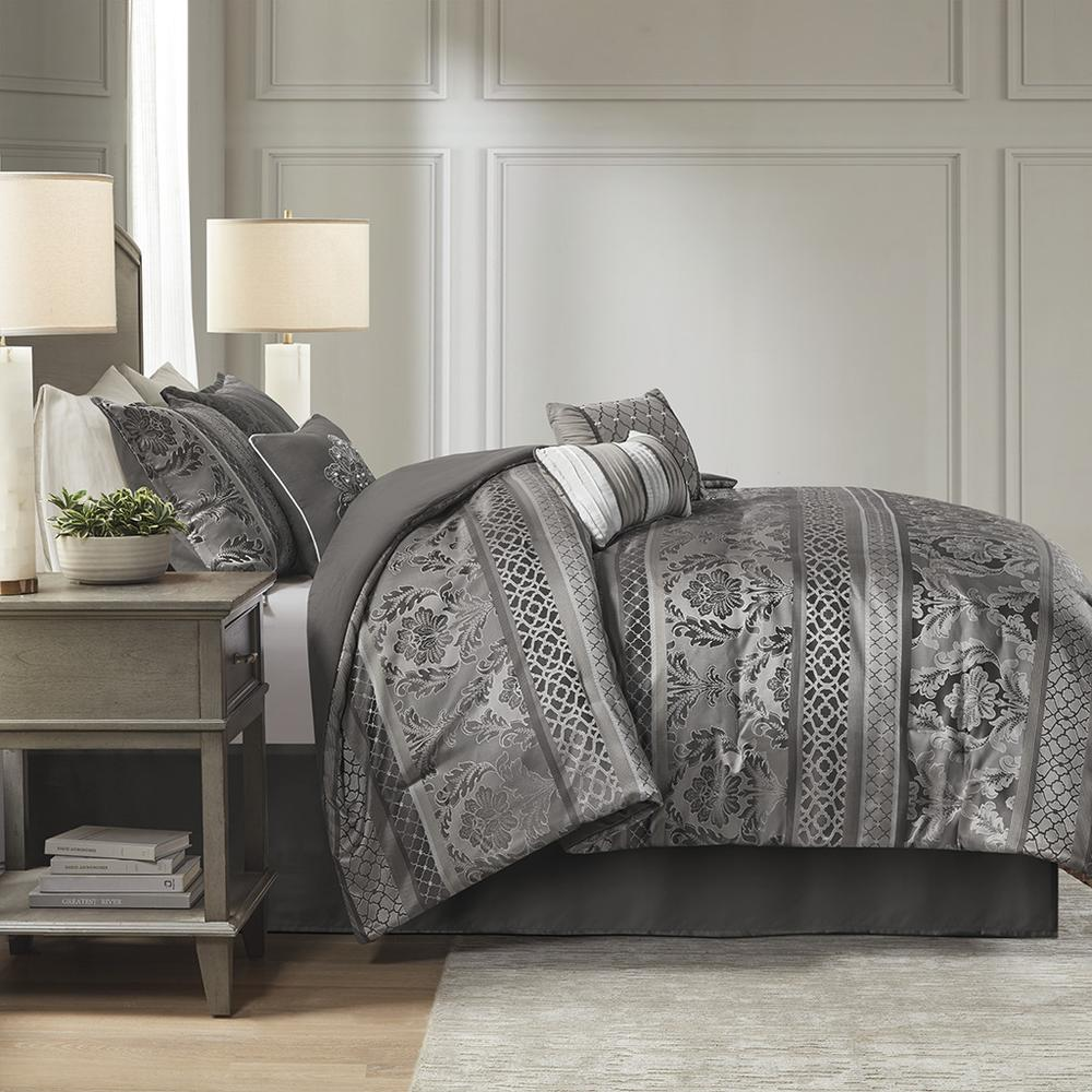 7 Piece Jacquard Comforter Set