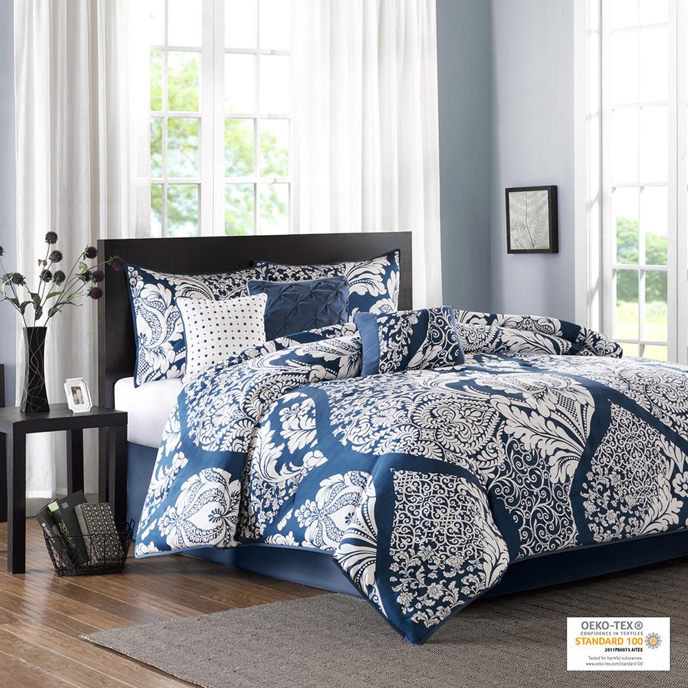 7 Piece Cotton Printed Comforter Set