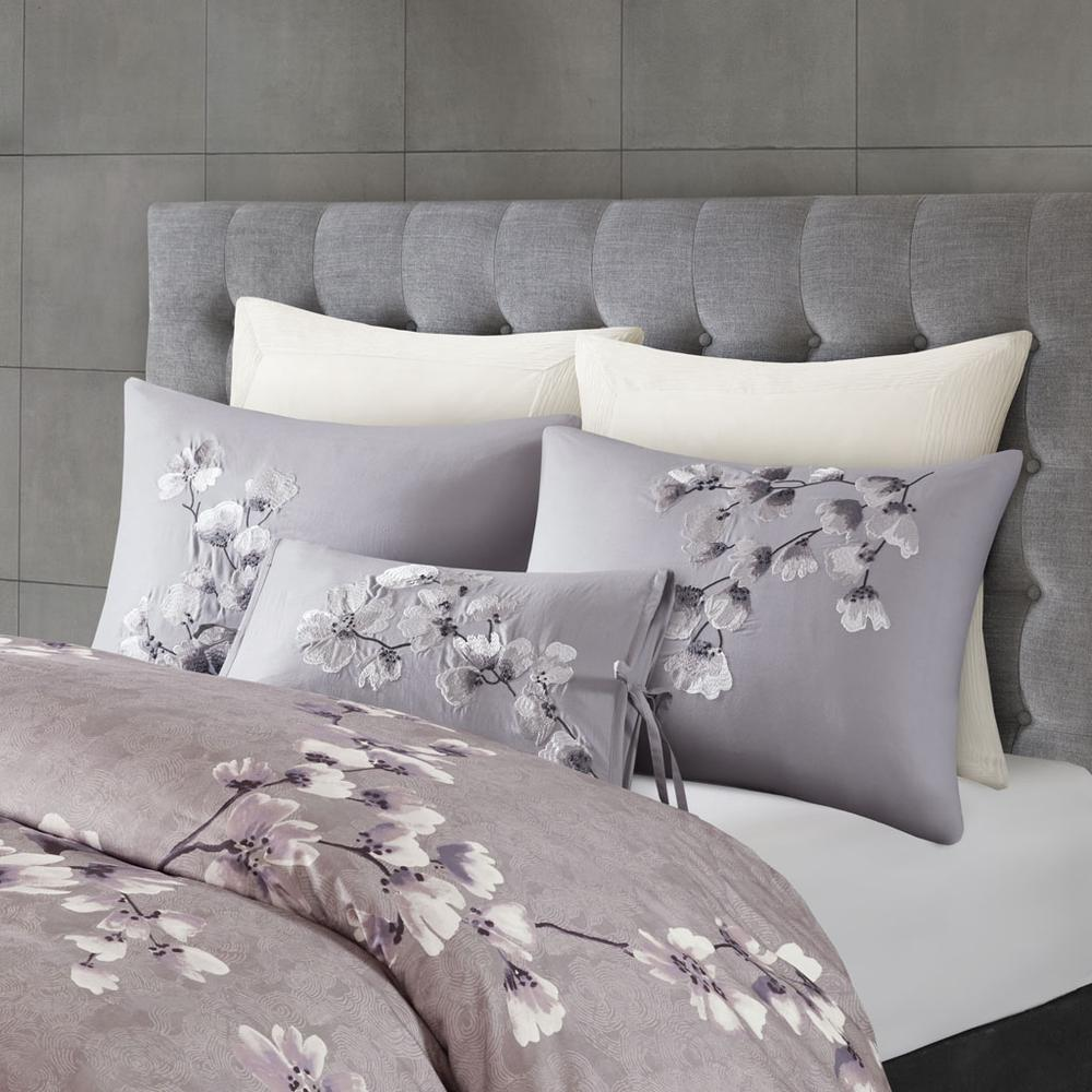 3 Piece Cotton Sateen Printed Duvet Cover Set