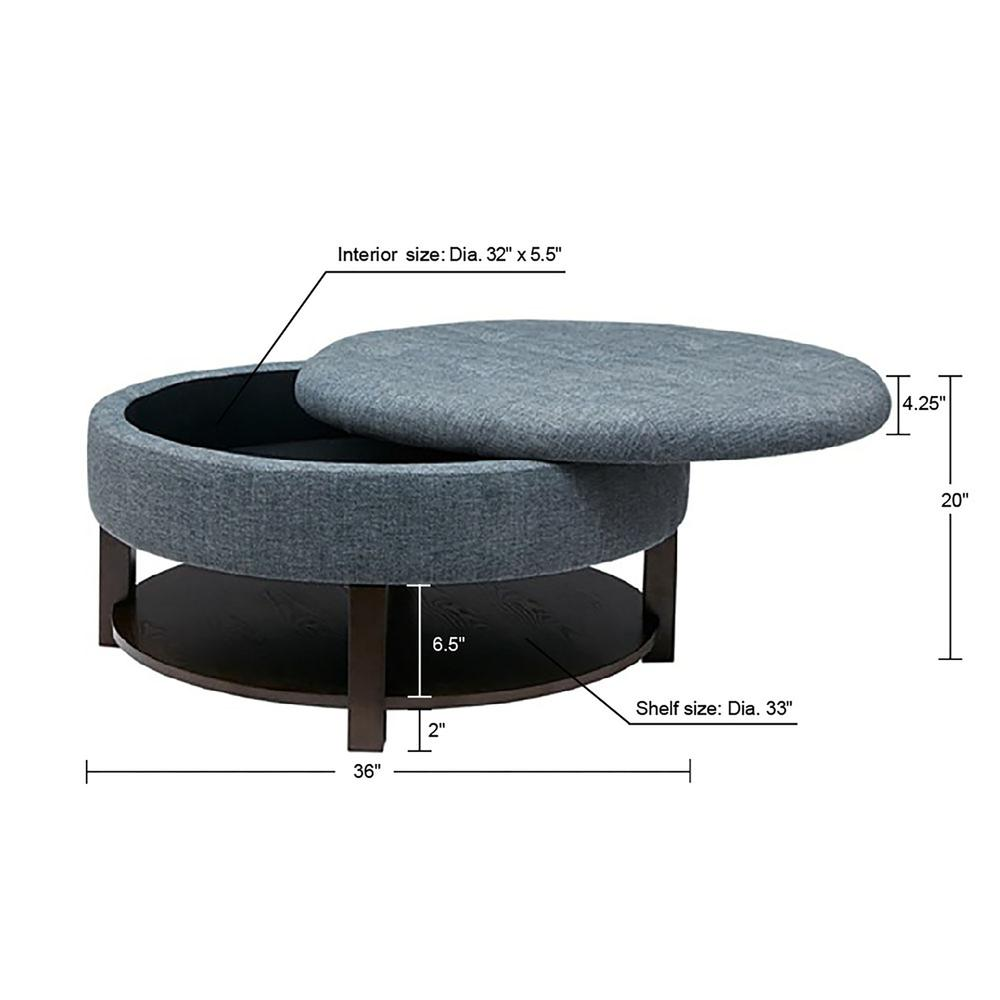 Round Storage Ottoman