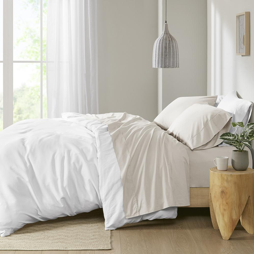 200 Thread Count Relaxed Cotton Percale Sheet Set