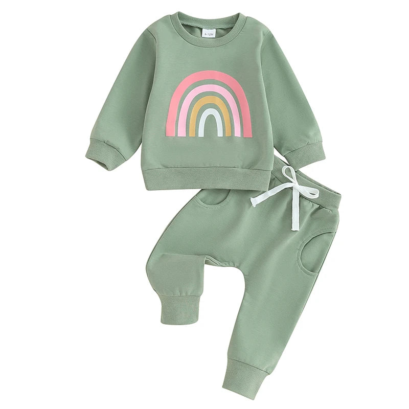 Pants and Sweatshirt Set with Rainbow Multivariant