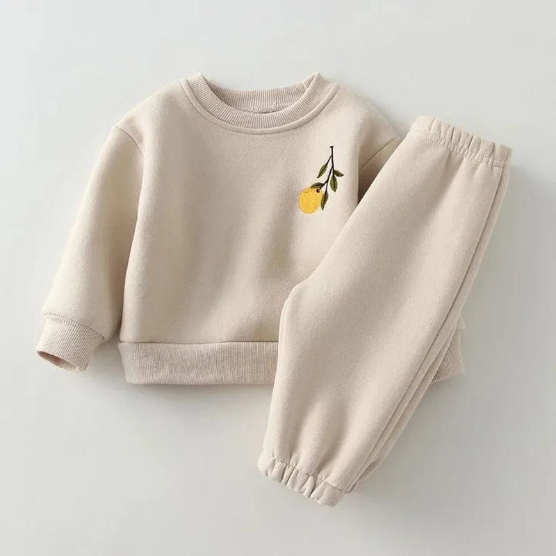 Embroidered fleece tracksuit set for children Multivariant