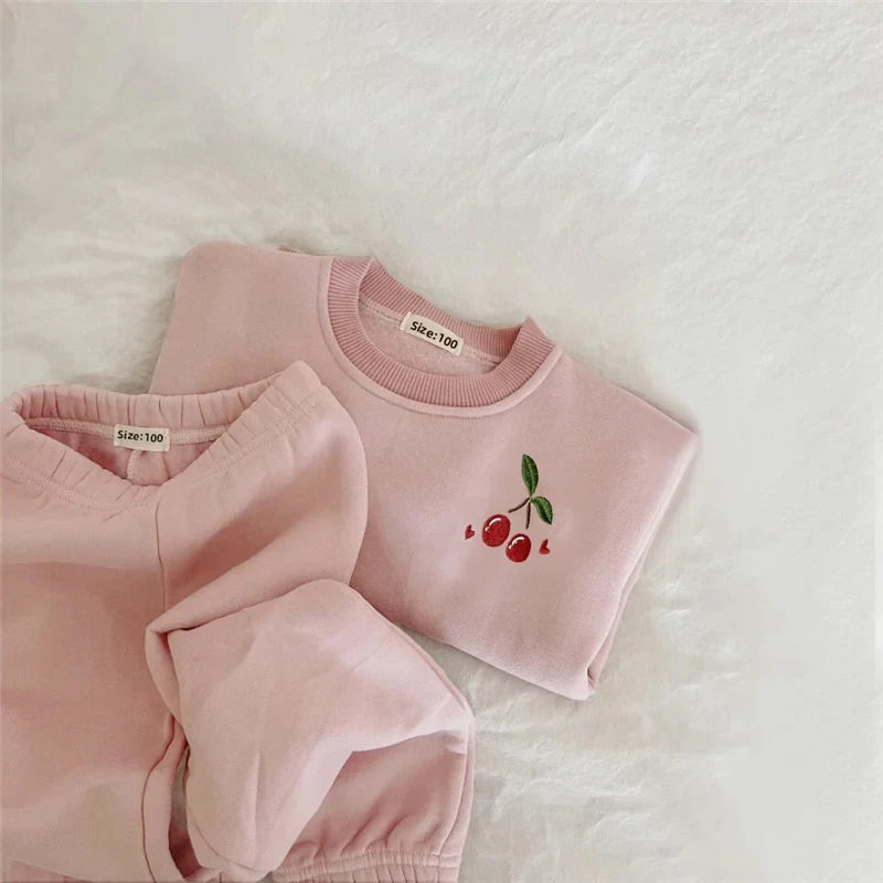 Embroidered fleece tracksuit set for children Multivariant