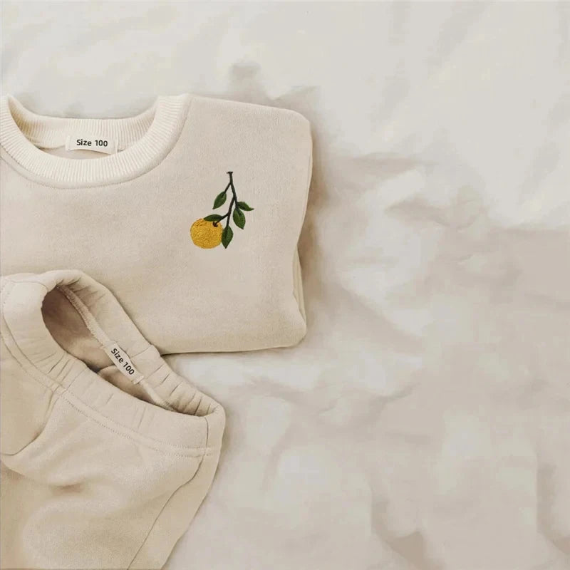 Embroidered fleece tracksuit set for children Multivariant