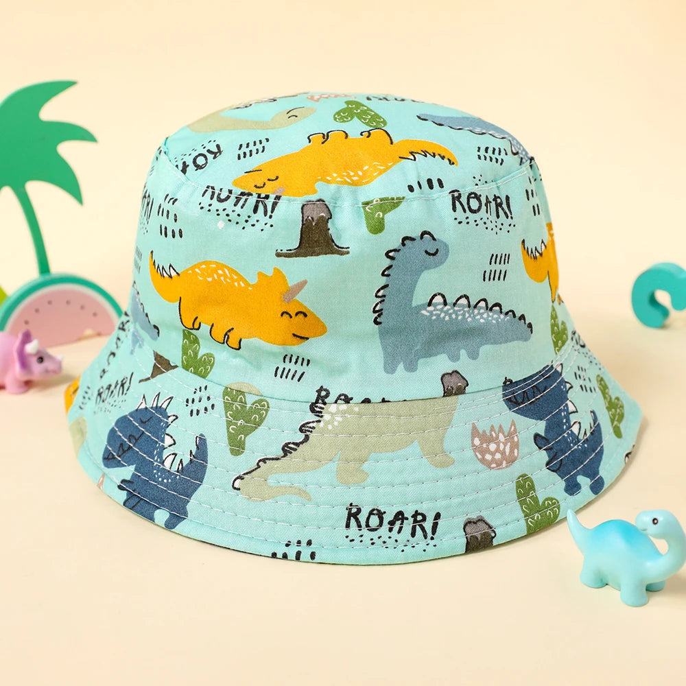 Multi-variant patterned print bucket hat for children