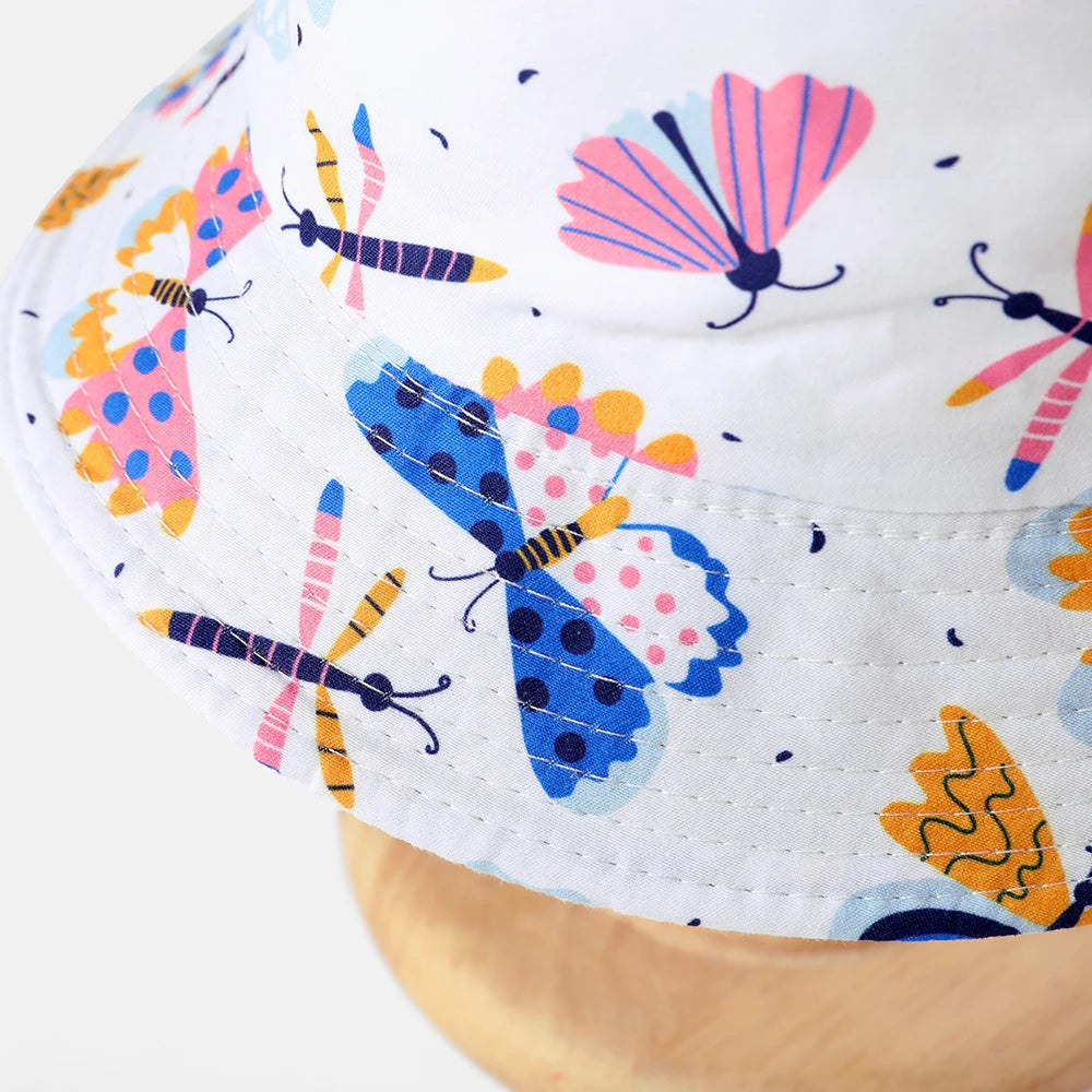 Multi-variant patterned print bucket hat for children