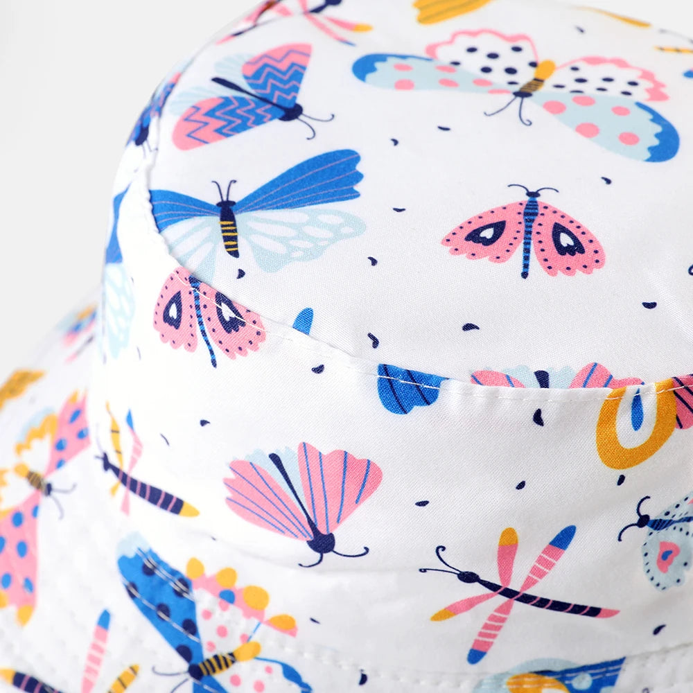 Multi-variant patterned print bucket hat for children