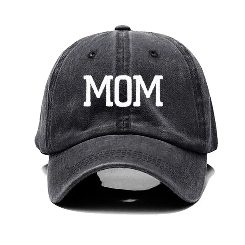 Embroidered Cotton Baseball Cap MOM and DAD Multivariant