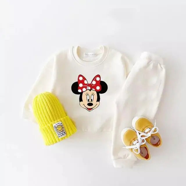 2-Piece Cartoon Sweatshirt and Pants Tracksuit Set for Children Multivariant