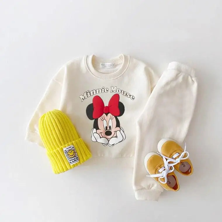 2-Piece Cartoon Sweatshirt and Pants Tracksuit Set for Children Multivariant