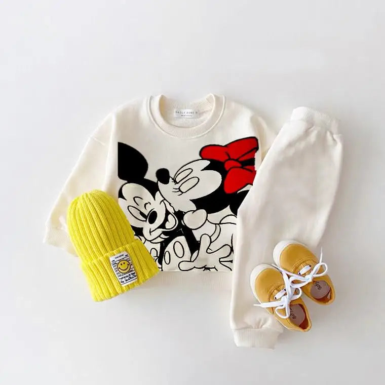 2-Piece Cartoon Sweatshirt and Pants Tracksuit Set for Children Multivariant