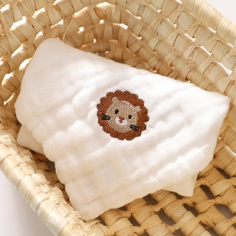 6 Layer Cotton Embroidered Baby Burp Cloth multivariant