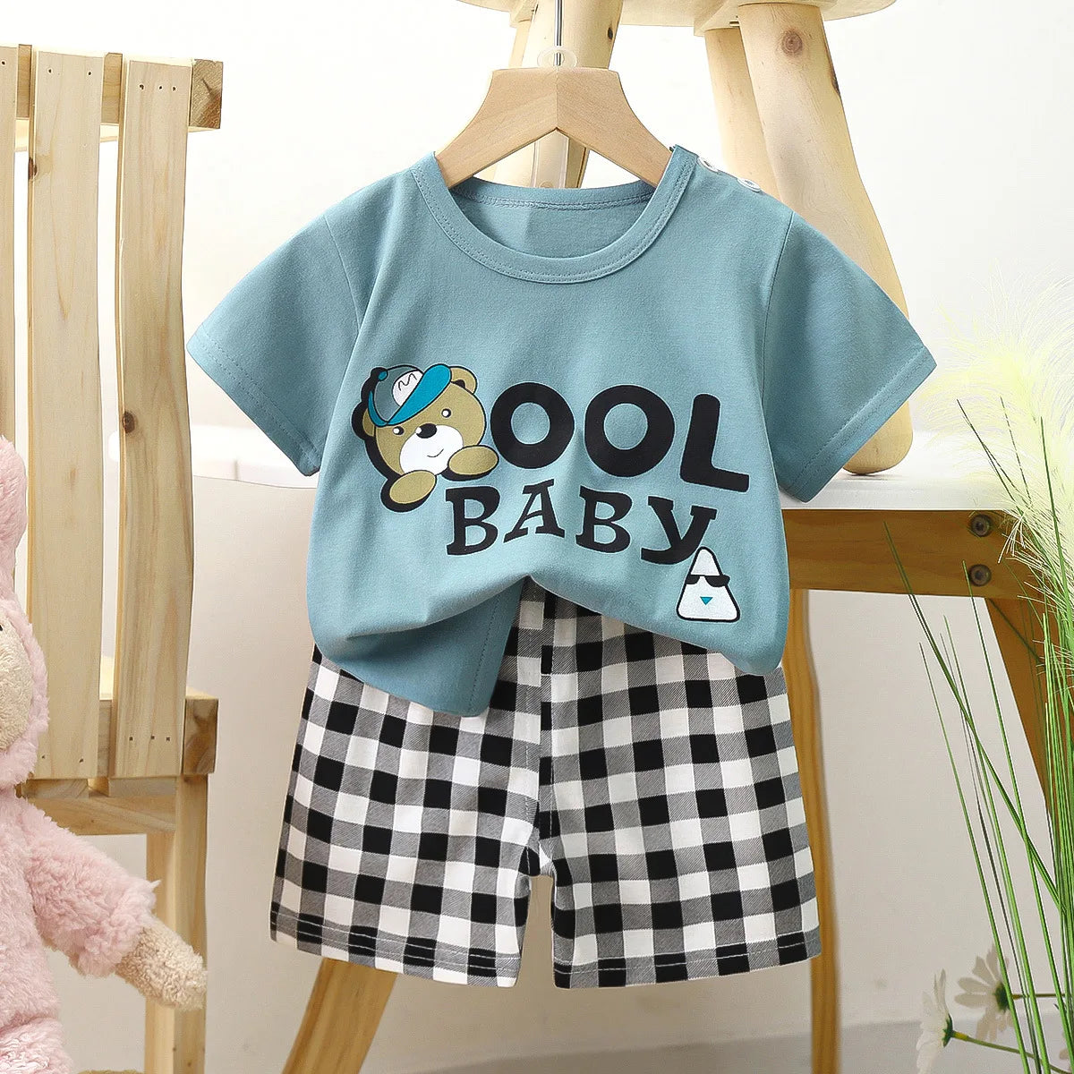 2pcs set Shirt and Pants for Children multivariant