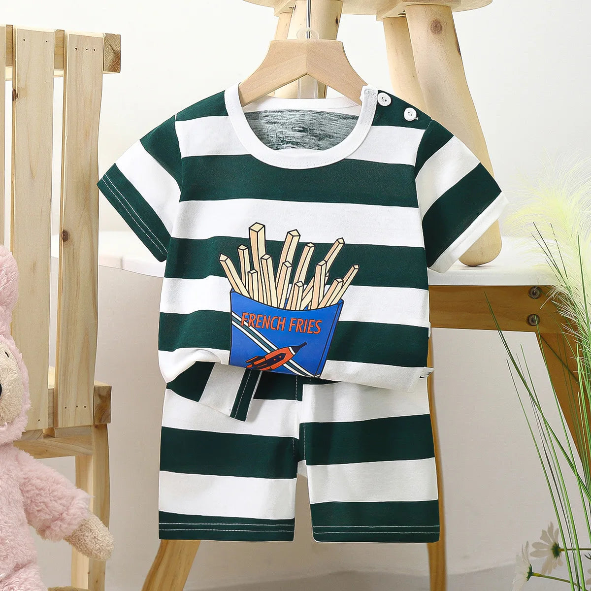 2pcs set Shirt and Pants for Children multivariant