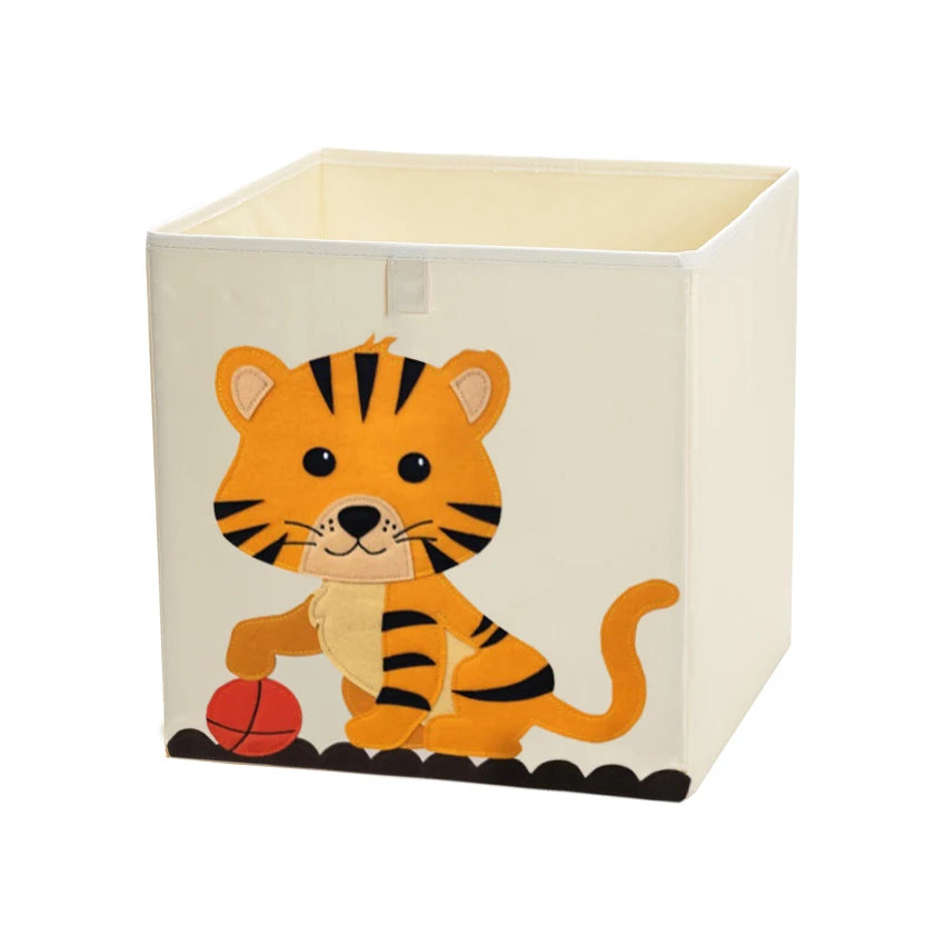 Squared Foldable Storage Box with Animals Multivariant