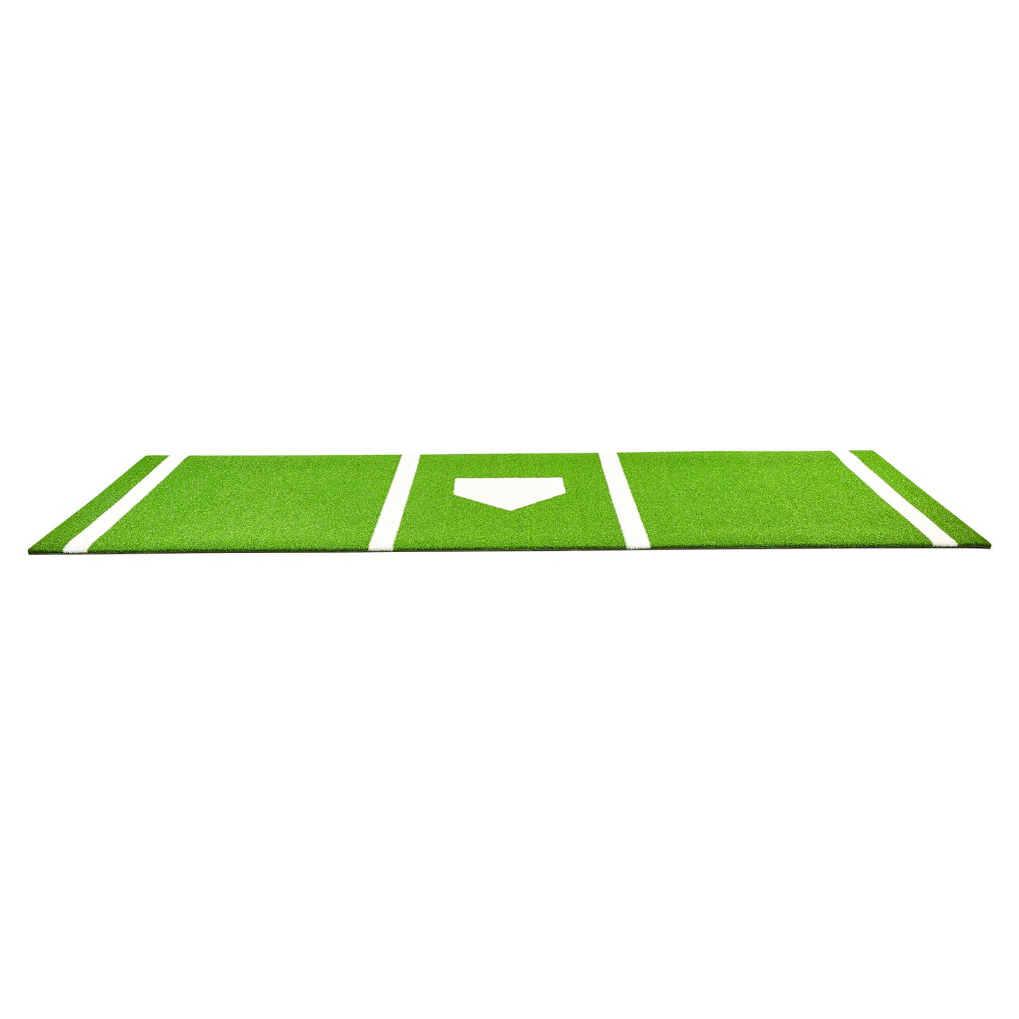 Baseball Softball Hitting Batting Mat, 10' x 3.8' Indoor/Outdoor Softball Mat, Lined & Foam Backing Anti-Slip Anti-Fade Softball Training Aid, Portable Practice Mat with Tightening Rope, Green