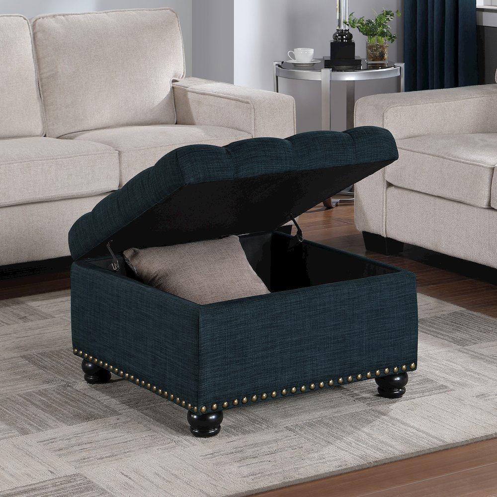 Designs4Comfort Herald Square Ottoman Coffee Table with Storage