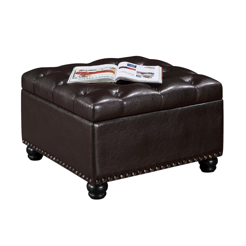 Designs4Comfort Herald Square Ottoman Coffee Table with Storage