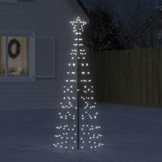 Christmas Tree Light with Spikes 220 LEDs Cold White 70.9"