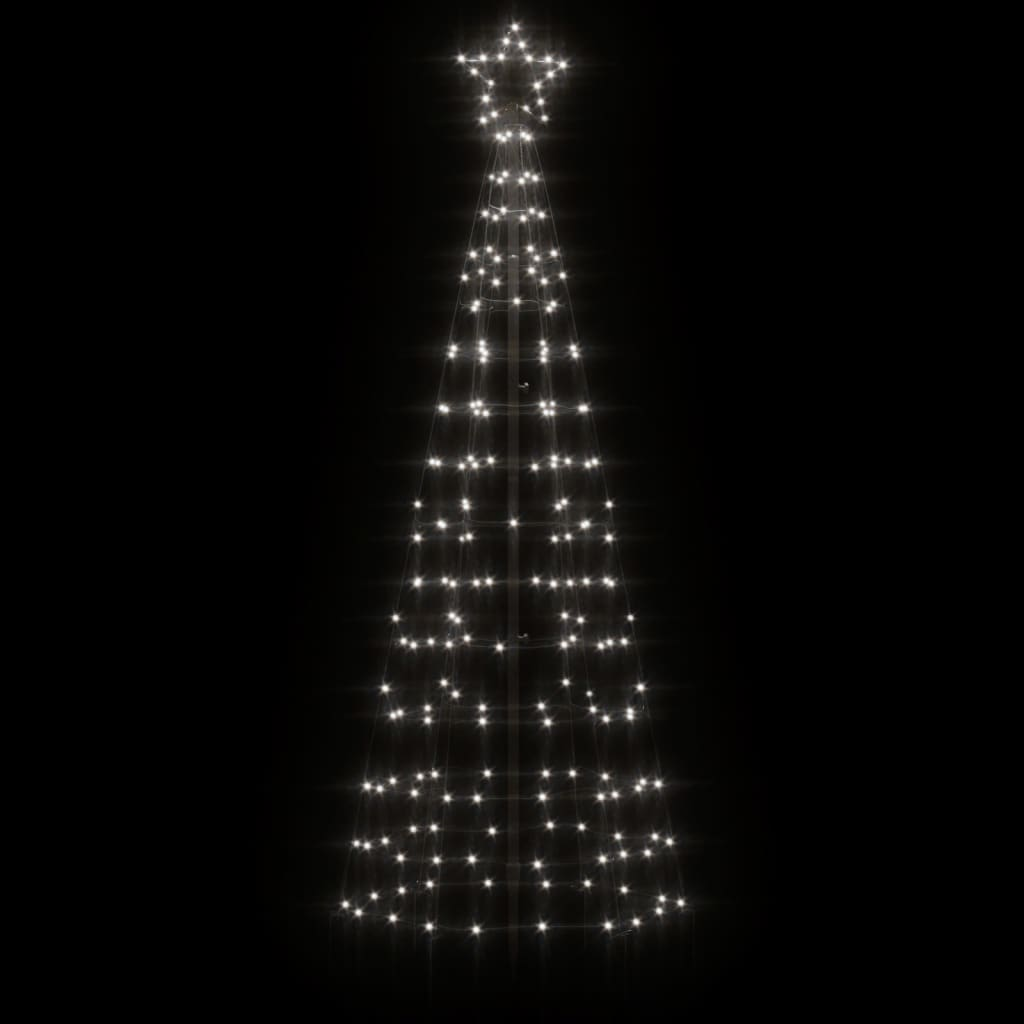 Christmas Tree Light with Spikes 220 LEDs Cold White 70.9"