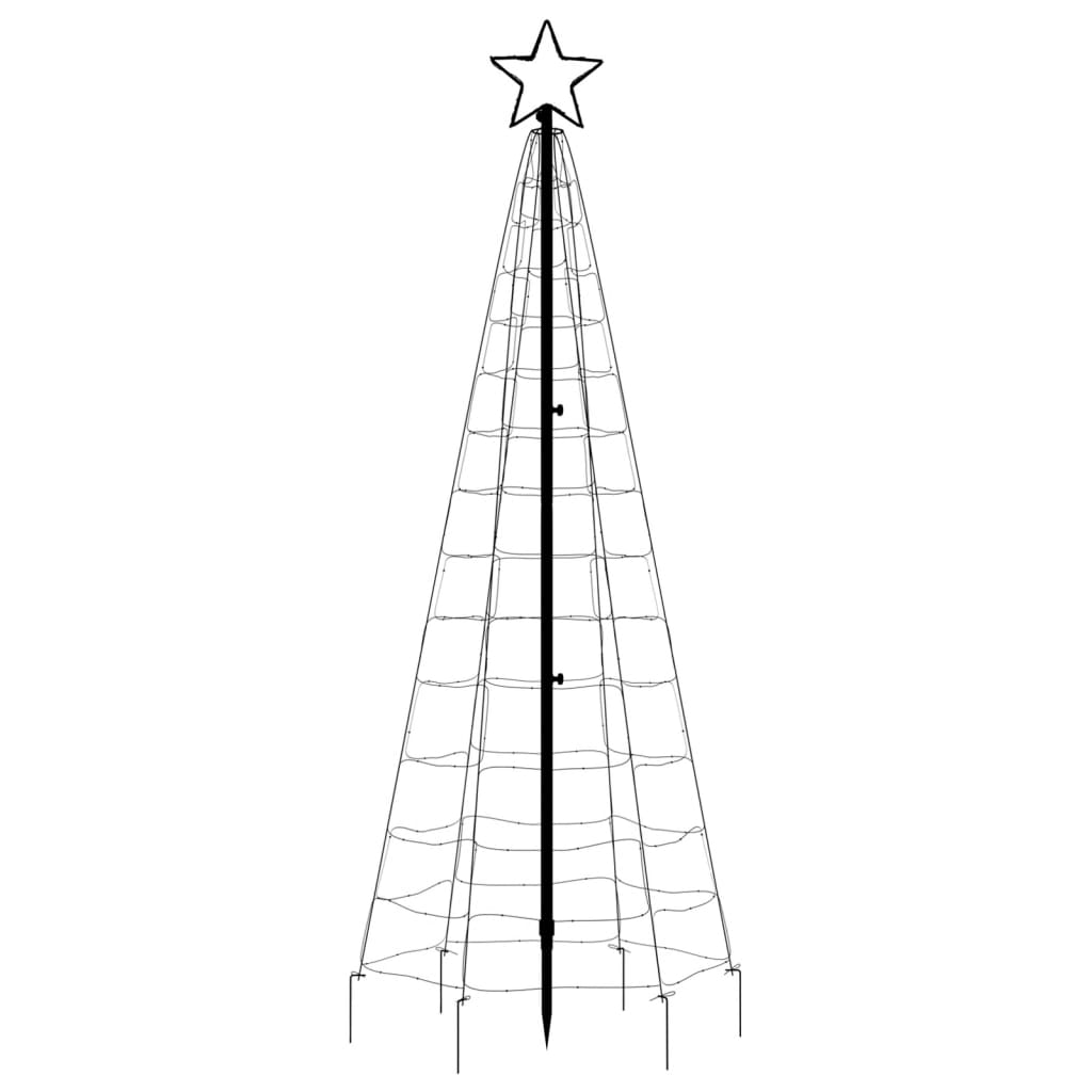 Christmas Tree Light with Spikes 220 LEDs Cold White 70.9"