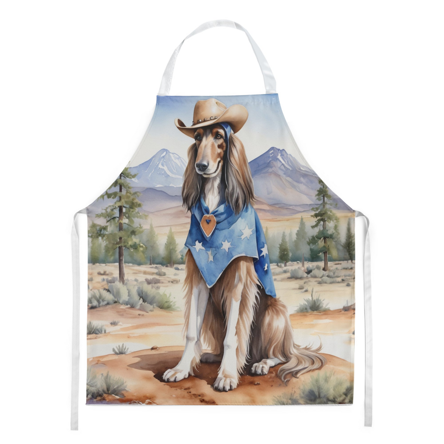 Afghan Hound Cowboy Welcome  Apron