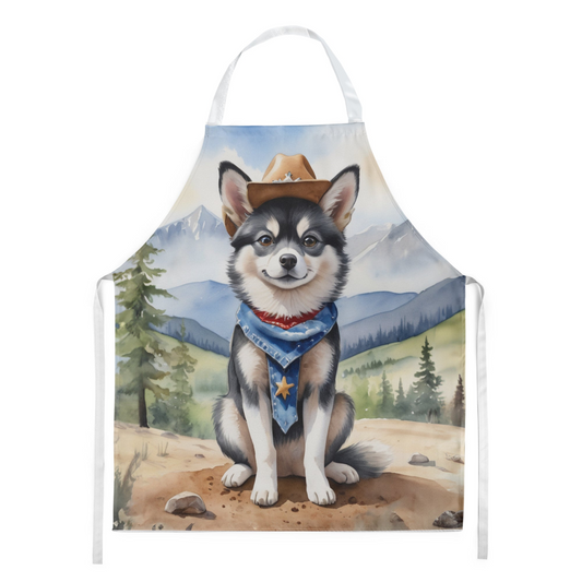 Alaskan Klee Kai Cowboy Welcome Apron