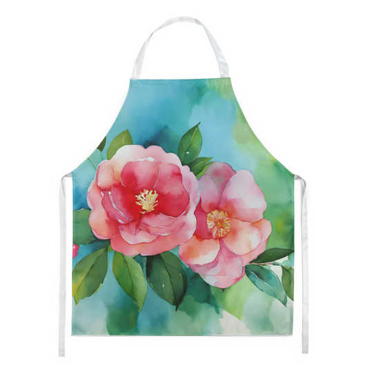 Alabama Camellia in Watercolor Apron