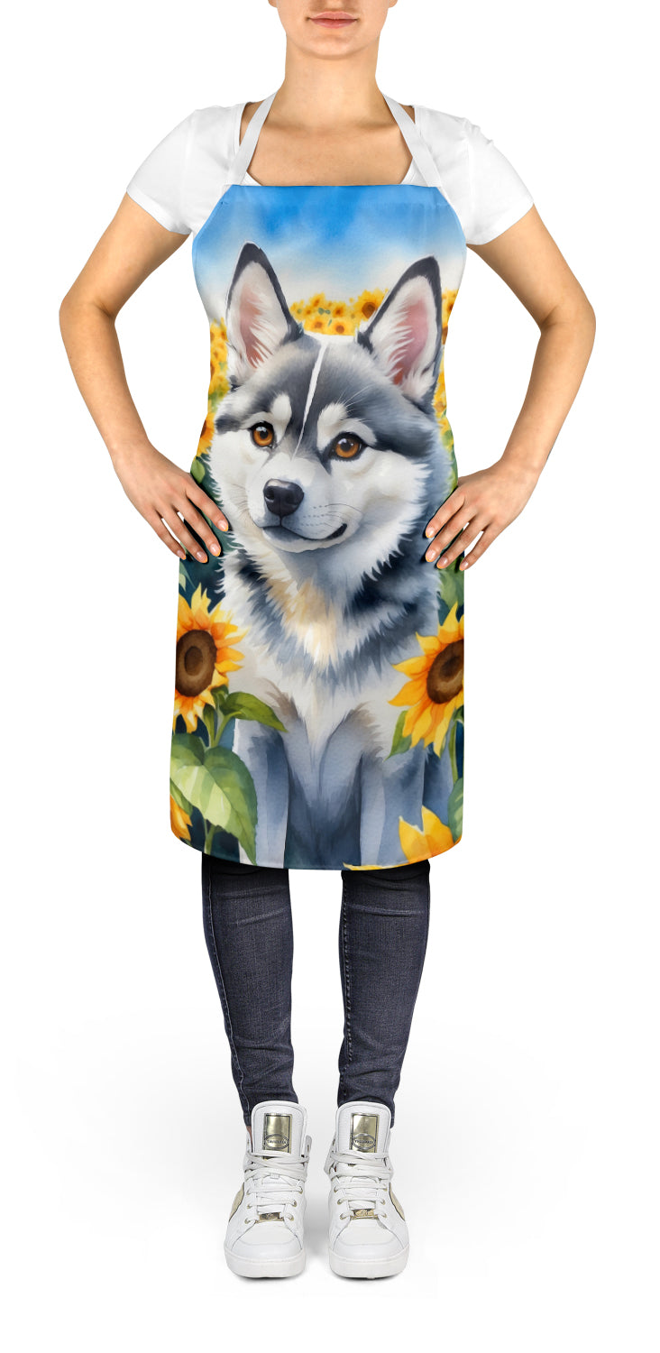 Alaskan Klee Kai in Sunflowers Apron