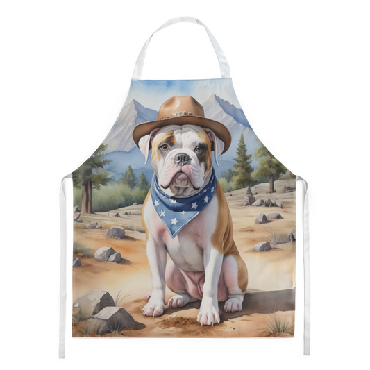 American Bulldog Cowboy Welcome Apron