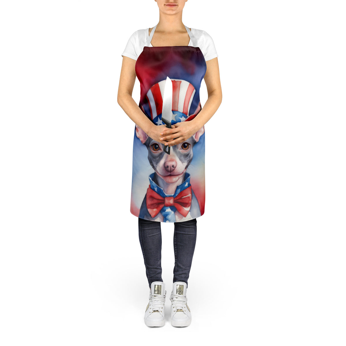 American Hairless Terrier Patriotic American Apron