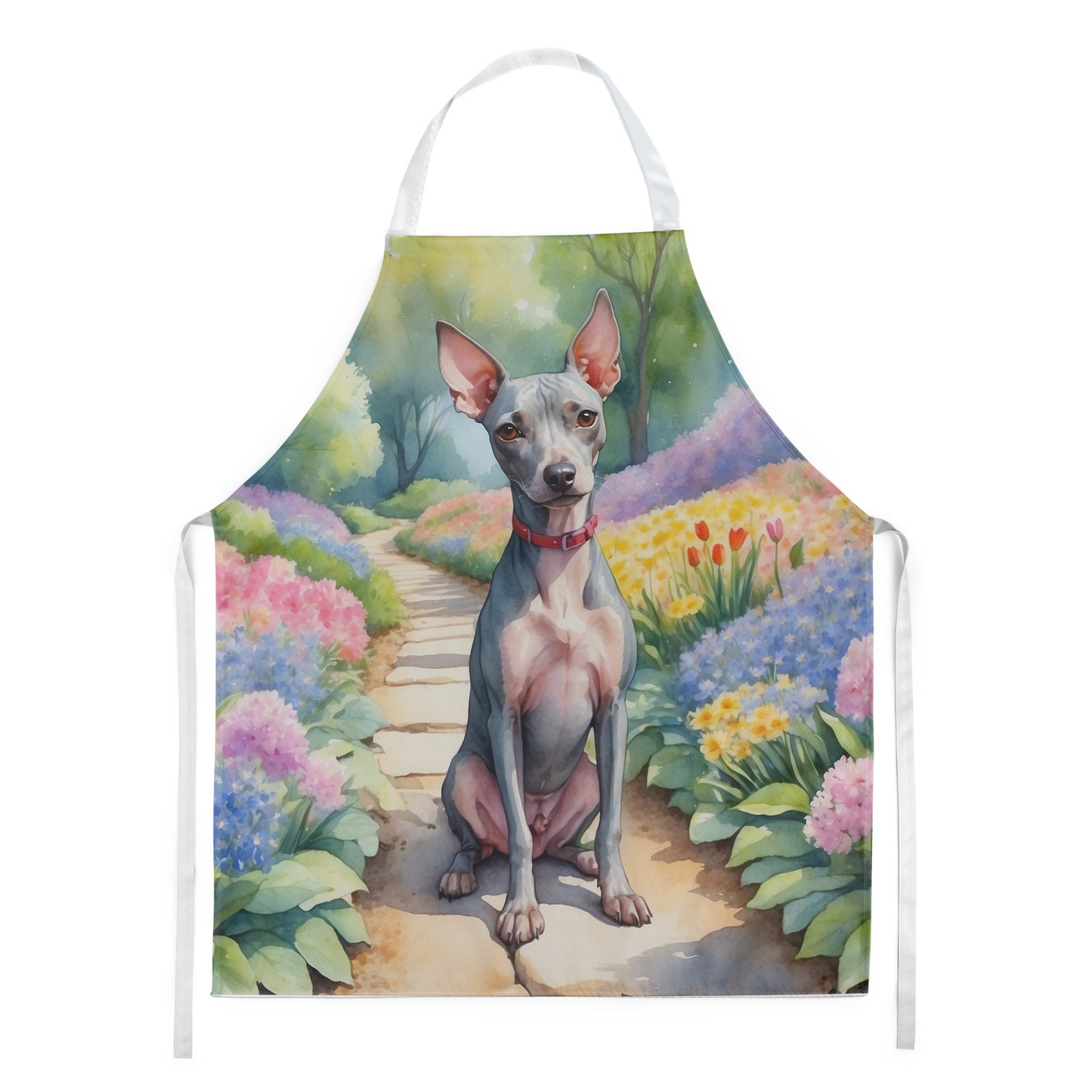 American Hairless Terrier Spring Garden Apron