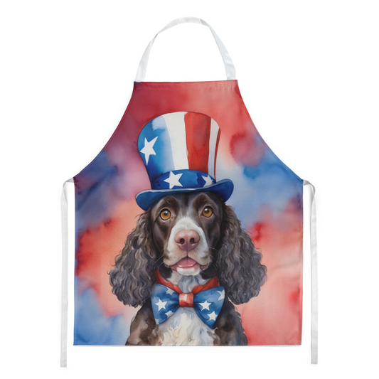 American Water Spaniel Patriotic American Apron