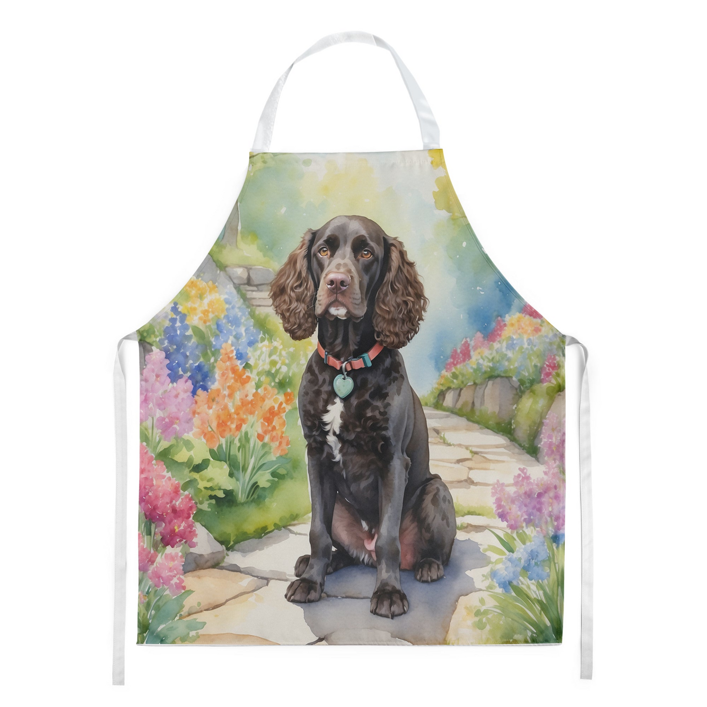 American Water Spaniel Spring Garden Apron