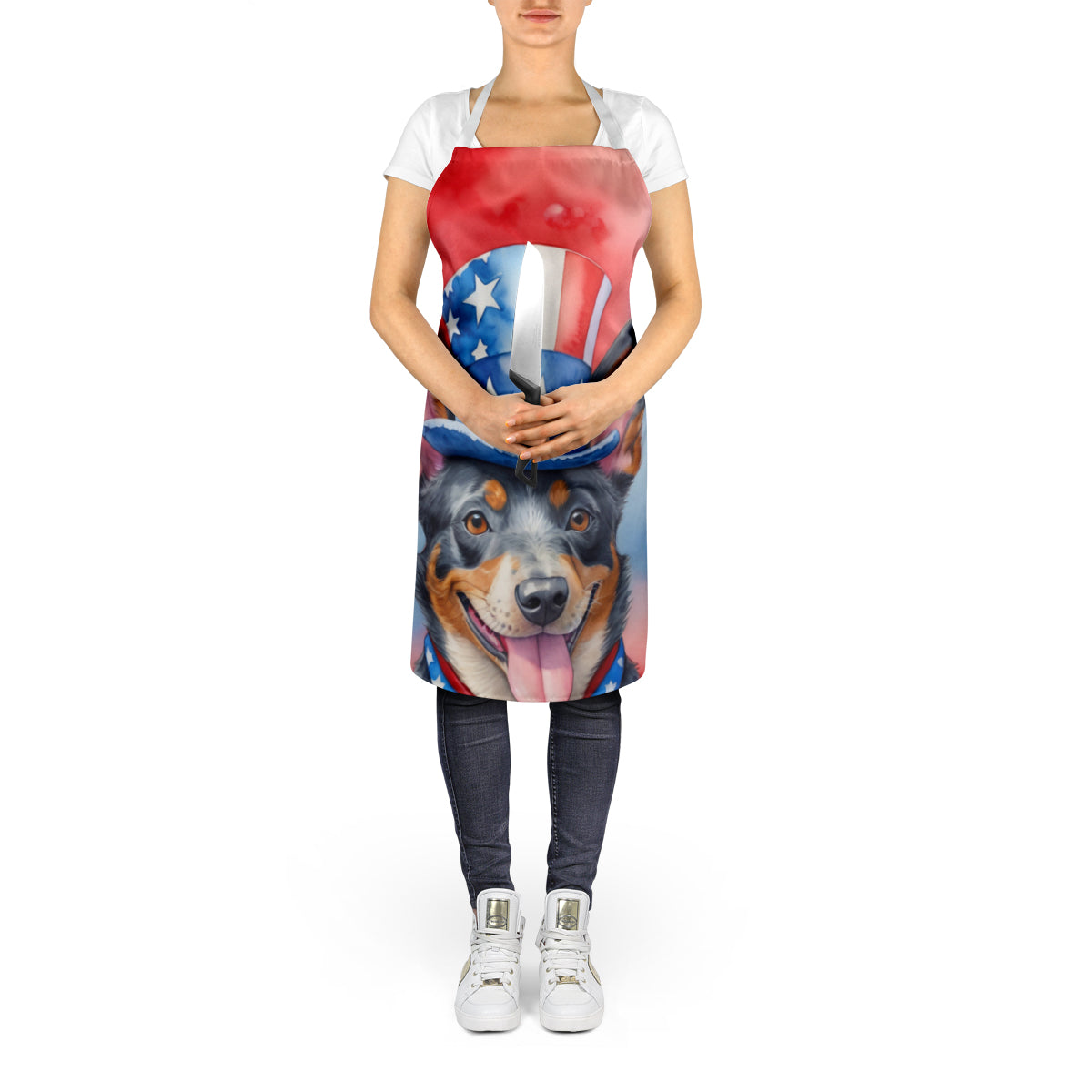 Australian Cattle Dog Patriotic American Apron