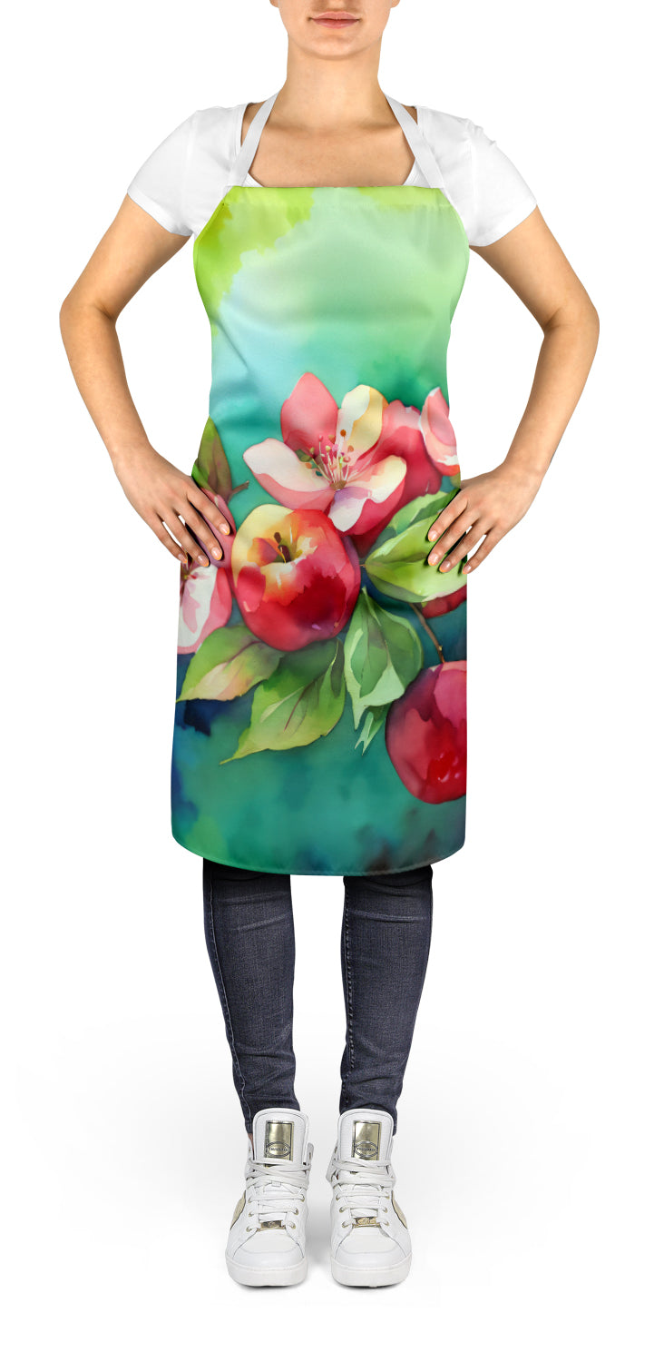 Arkansas Apple Blossom in Watercolor Apron