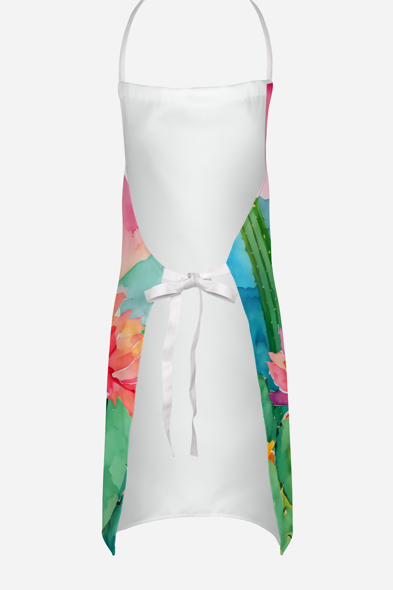 Arizona Saguaro Cactus Blossom in Watercolor Apron