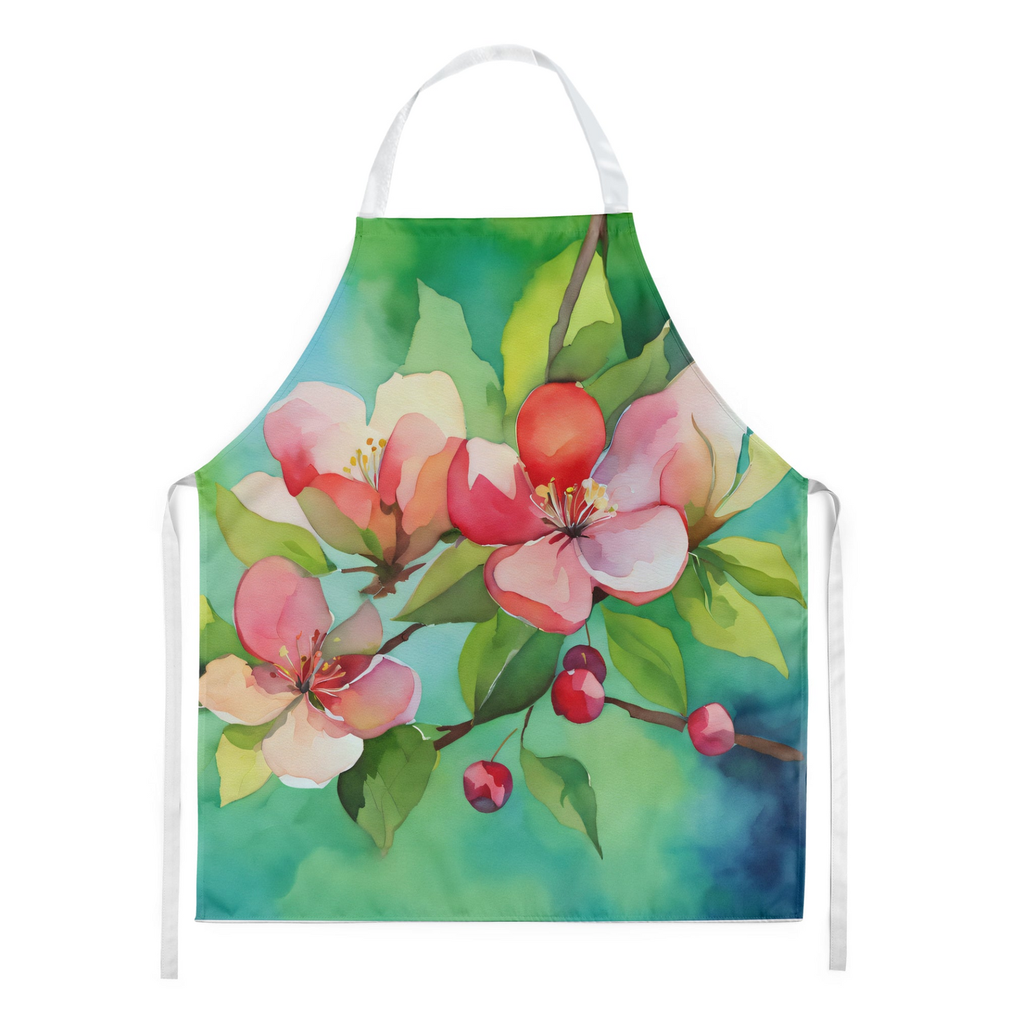 Arkansas Apple Blossom in Watercolor Apron