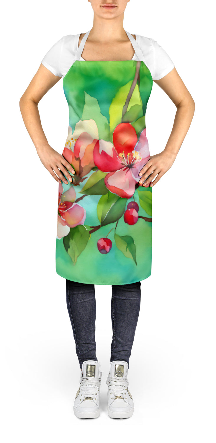 Arkansas Apple Blossom in Watercolor Apron