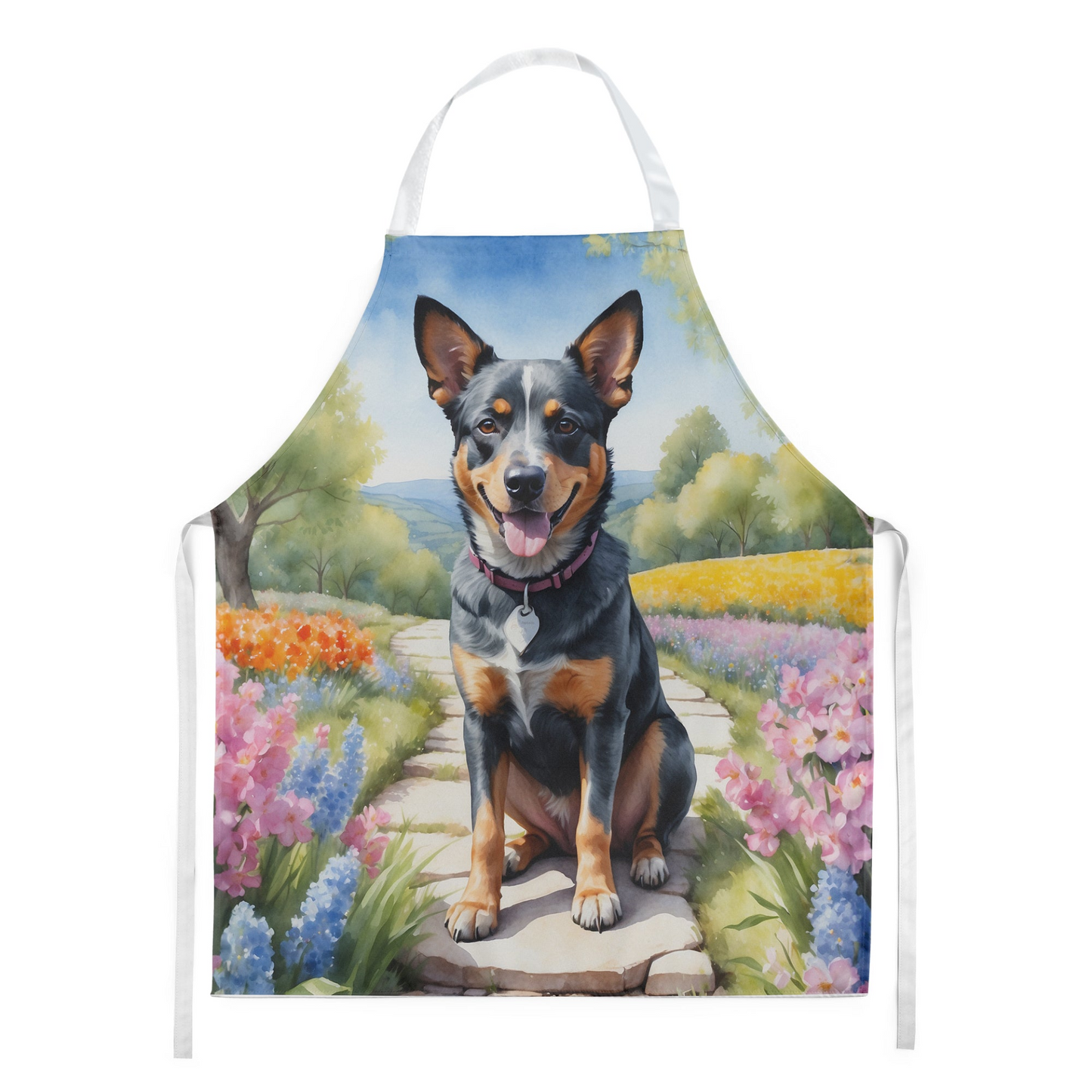 Australian Cattle Dog Spring Garden Apron